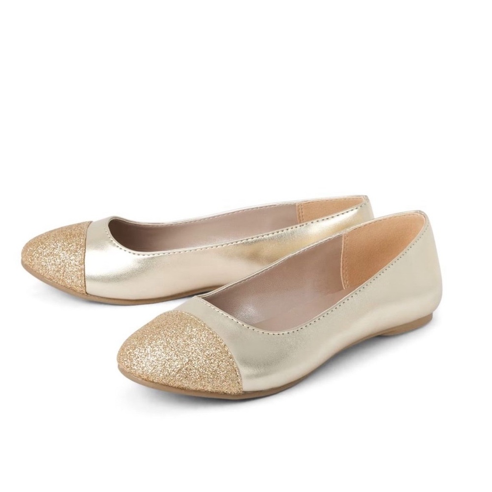 The Children's Place Gold Glitter Dress Shoes